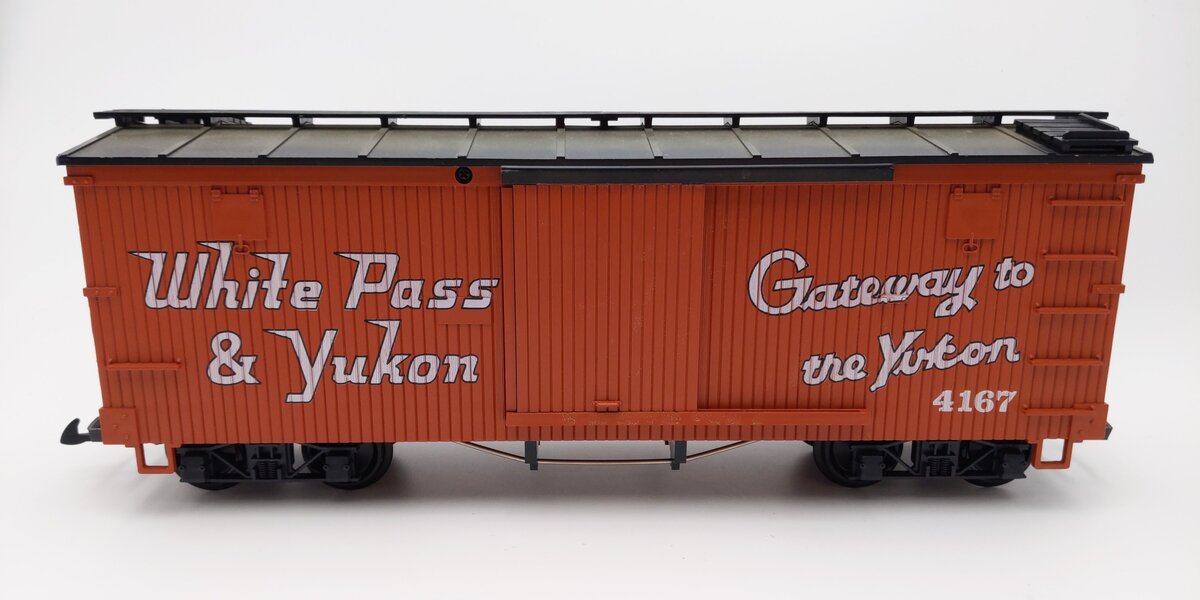 LGB 4167 G Scale White Pass & Yukon Wood Boxcar EX/Box