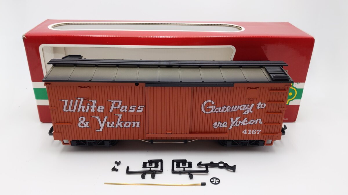 LGB 4167 G Scale White Pass & Yukon Wood Boxcar EX/Box