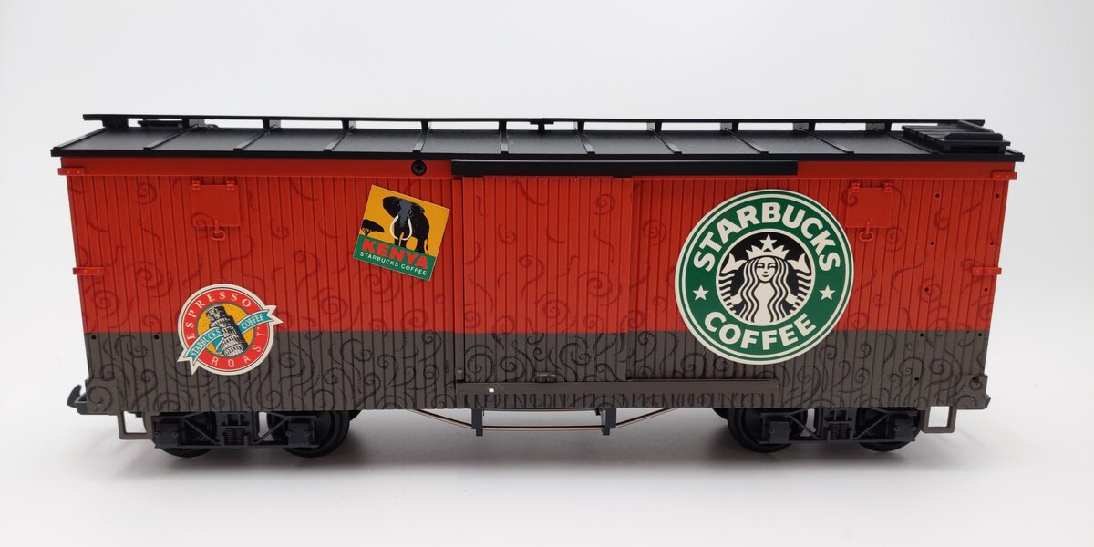 LGB 49670 G Scale Starbucks Box Car EX/Box
