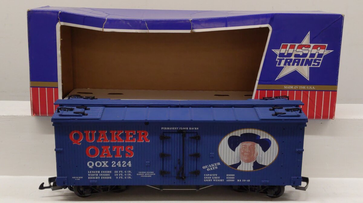USA Trains R-16021 G Quaker Oats Reefer Car #2424 LN/Box