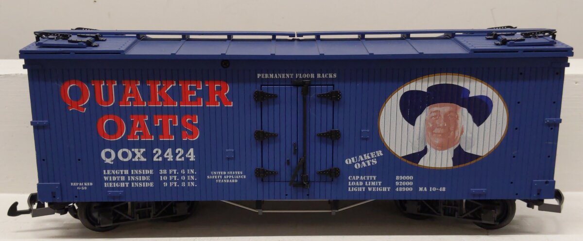 USA Trains R-16021 G Quaker Oats Reefer Car #2424 LN/Box