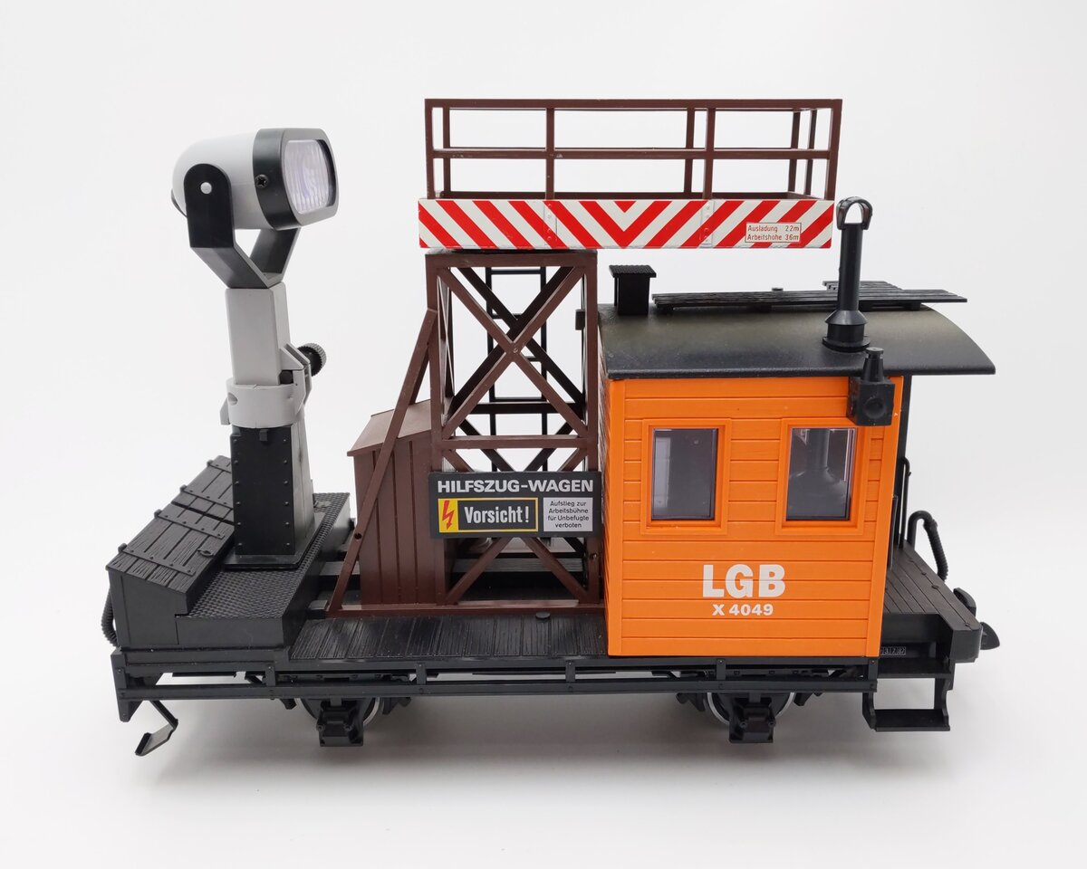 LGB 4049 G Scale Operating Searchlight Car w/ Metal Wheels EX/Box