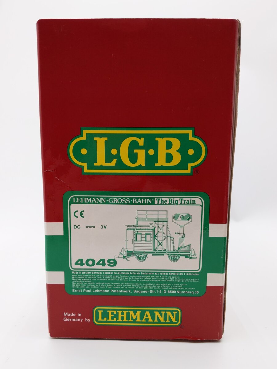 LGB 4049 G Scale Operating Searchlight Car w/ Metal Wheels EX/Box