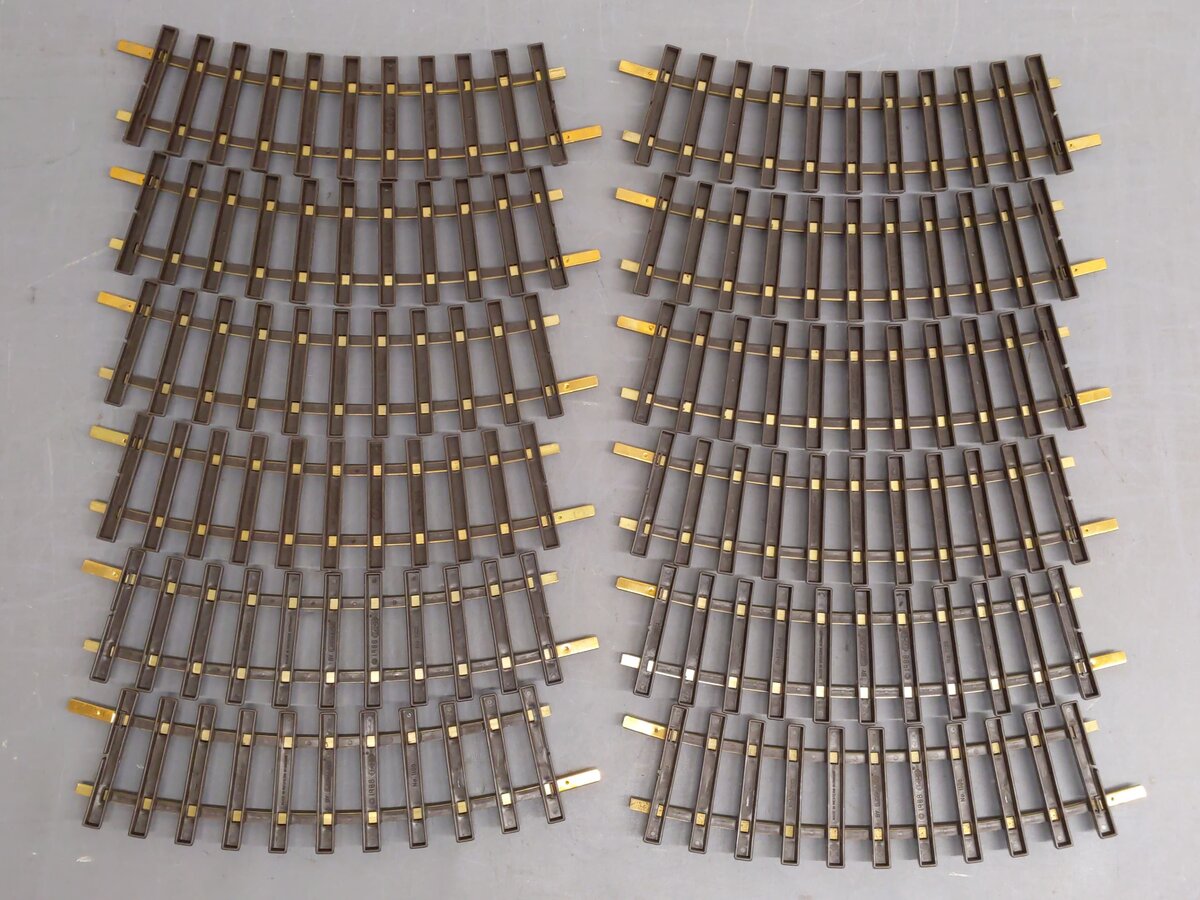 LGB 1100 G Scale 30 Degree Curved Track Sections (12) EX