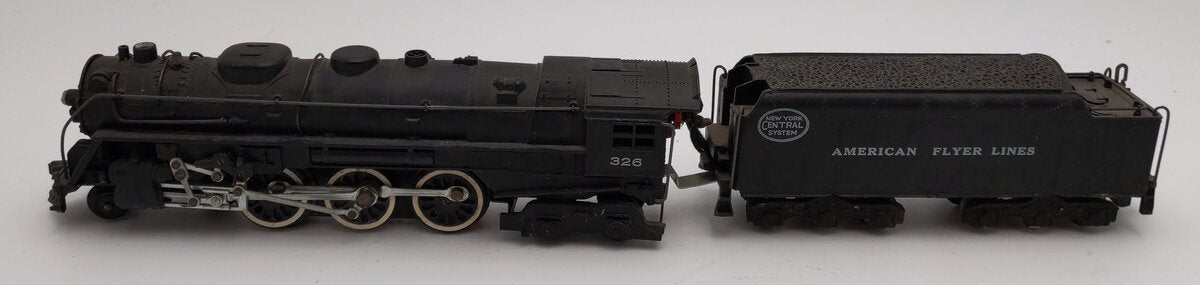 American Flyer 326 Vintage S NYC 4-6-4 Diecast Steam Locomotive & Tender VG