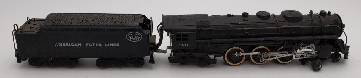 American Flyer 326 Vintage S NYC 4-6-4 Diecast Steam Locomotive & Tender VG