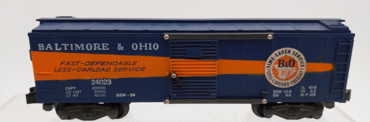 American Flyer 24023 Vintage S Baltimore & Ohio Boxcar EX