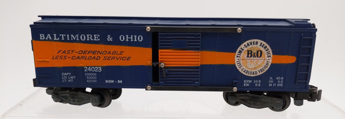 American Flyer 24023 Vintage S Baltimore & Ohio Boxcar EX