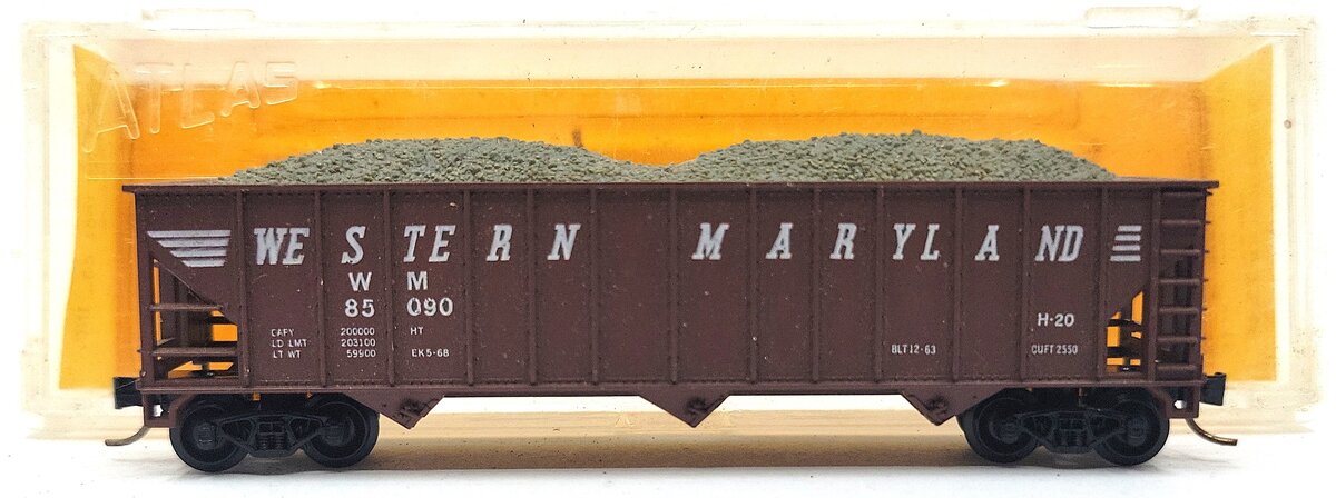 Atlas 3266 N Scale Western Maryland Hopper #85090 LN/Box