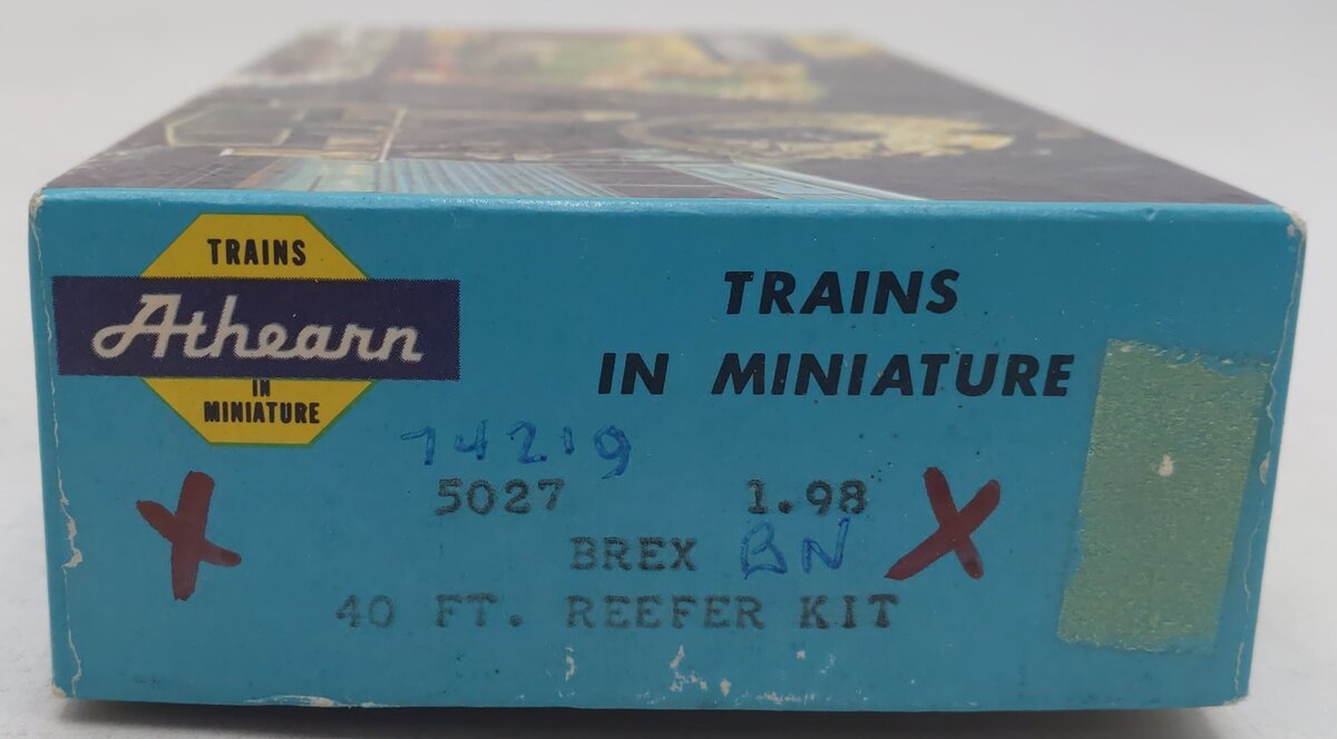 Athearn 5027 HO Burlington Refrigerator Express 40' Reefer #74219 EX/Box