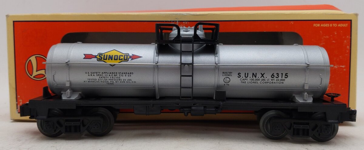 Lionel 6-19607 O Sunoco Single Dome Tank Car #6315 VG/Box