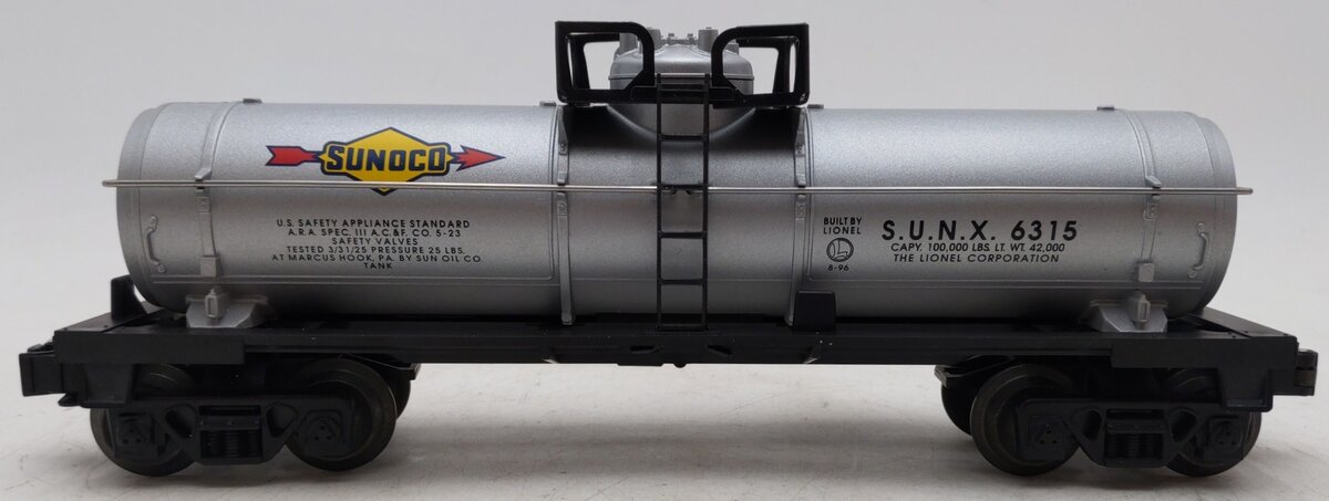 Lionel 6-19607 O Sunoco Single Dome Tank Car #6315 VG/Box