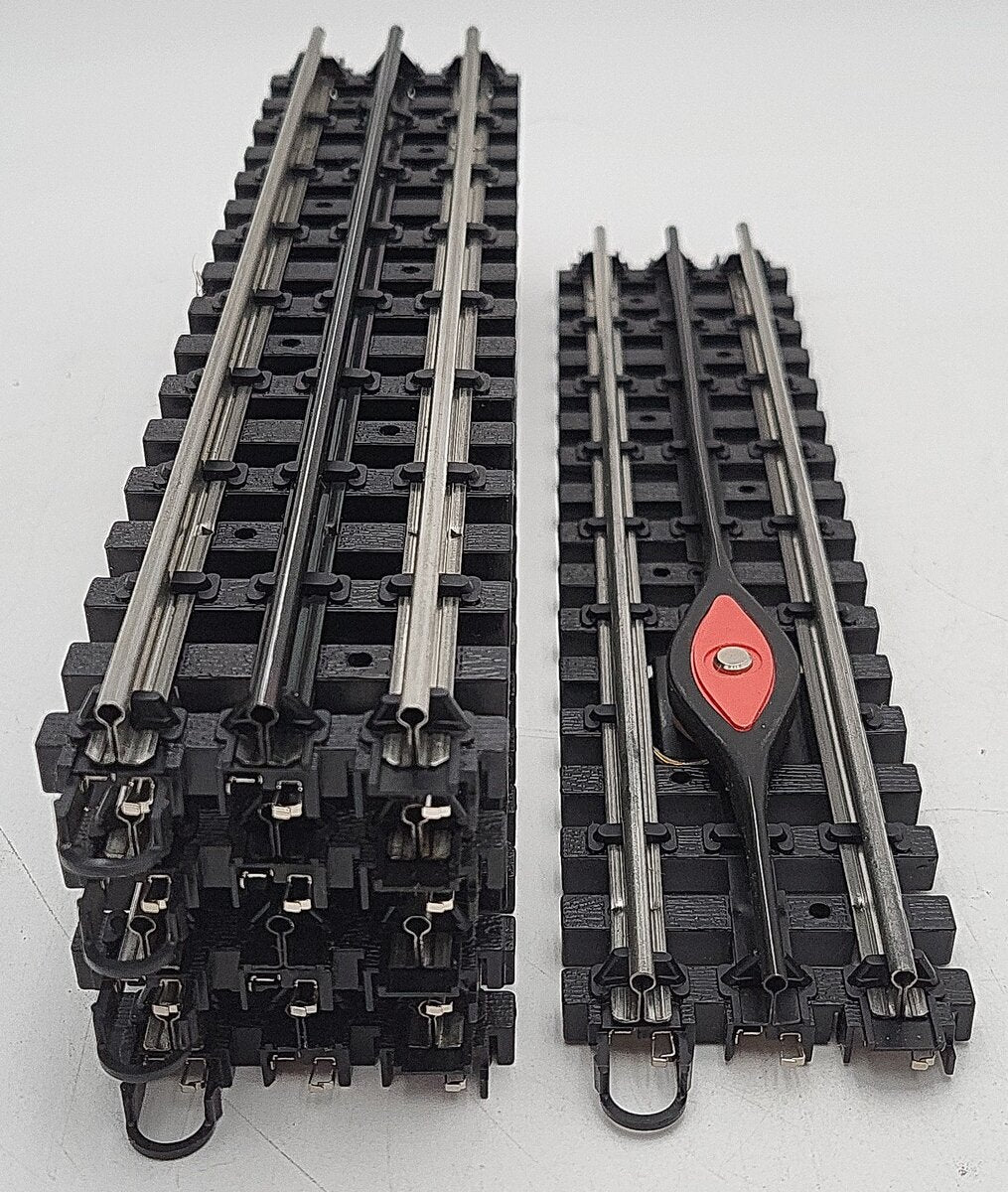 K-Line O K-0736 SuperSnap 10" Straight Track Sections w/ an Uncoupler Track [5] EX