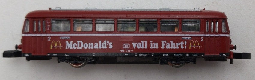 Marklin 88175 Z Scale Deutsche Bahn McDonalds Railbus Starter Set w/Track LN/Box