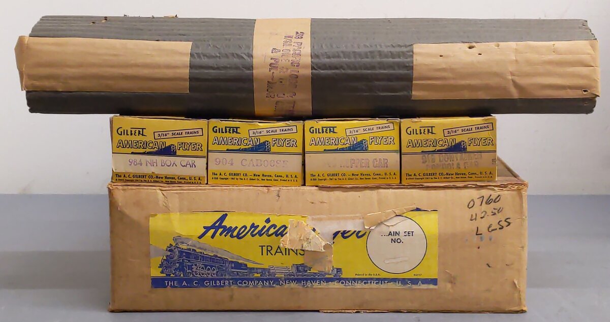 American Flyer 5630TBW VIntage S The New Meteor Electric Train Set VG/Box