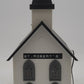 MTH 30-9057 Country Church #5 - White with Black & Gray Trim EX/Box