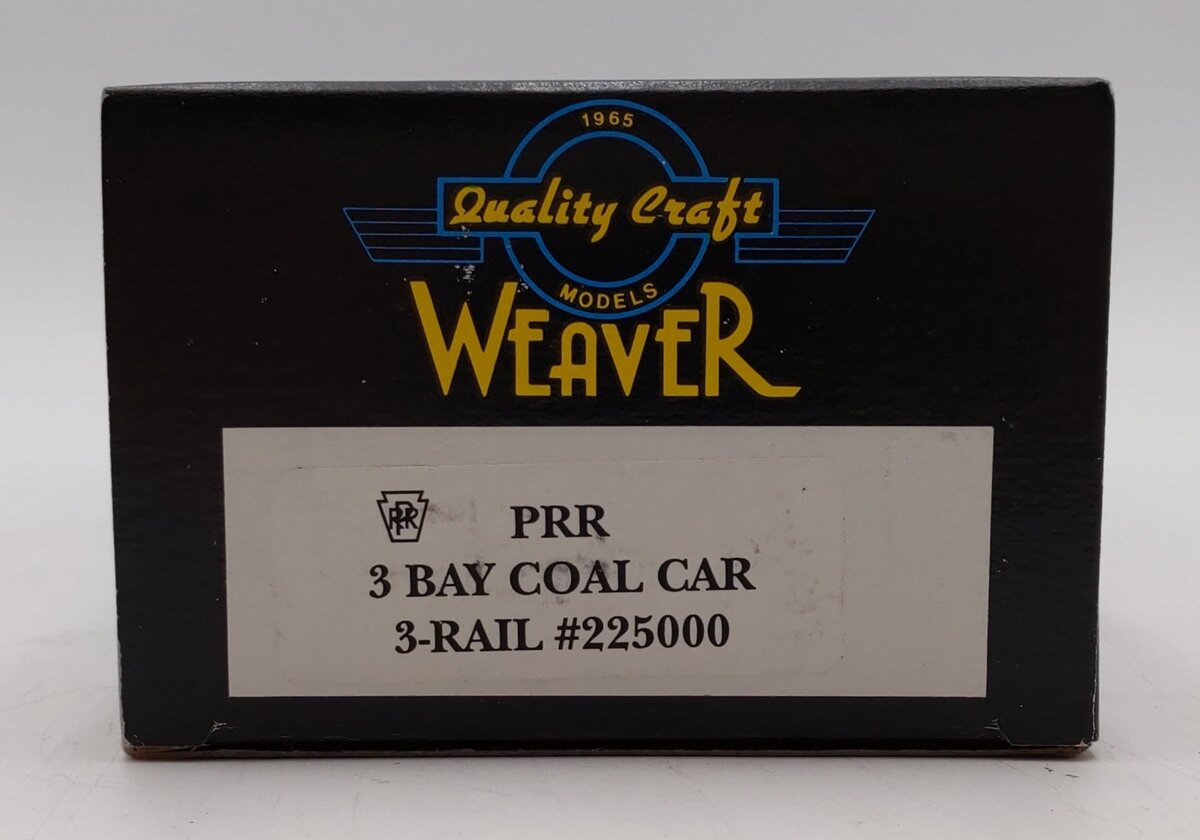 Weaver O Scale 3 Bay 3 Rail Coal Car Hopper #225000 LN/Box