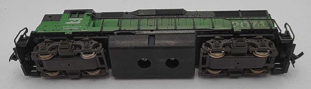 Atlas 7022 HO Custom Weathered Burlington Northern GP38 Diesel Locomotive #2074