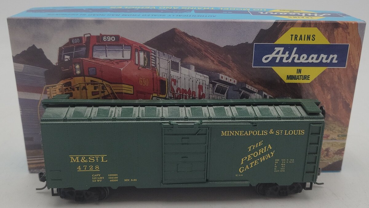 Athearn 240-5 HO Scale 40' Steel single Door Boxcar #4728 EX/Box