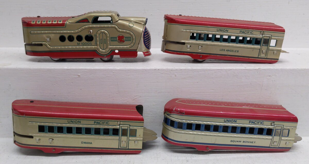 Marx 7675 Vintage O Union Pacific Streamlined Passenger Set VG/Box