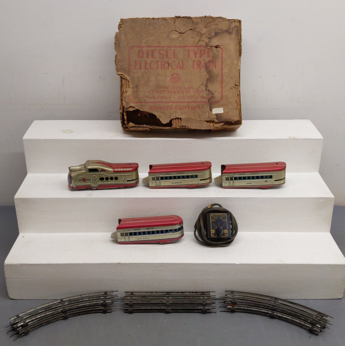 Marx 7675 Vintage O Union Pacific Streamlined Passenger Set VG/Box