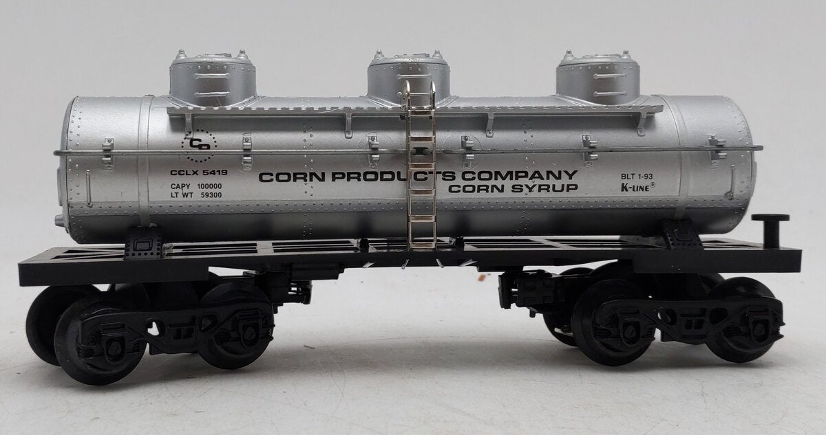 K-Line K-5419 O Gauge Corn Products Triple Dome Tank Car #5419 LN/Box