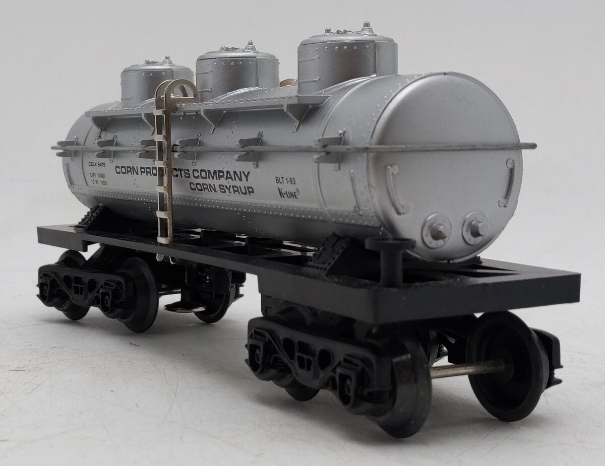 K-Line K-5419 O Gauge Corn Products Triple Dome Tank Car #5419 LN/Box