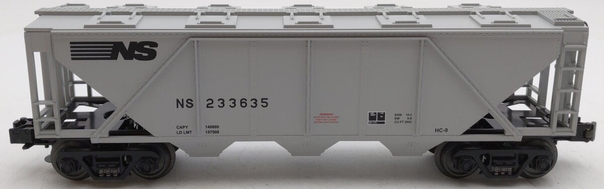MTH 33-7507 O Gauge Norfolk Southern 3-Bay Covered Hopper Car #233635 LN/Box