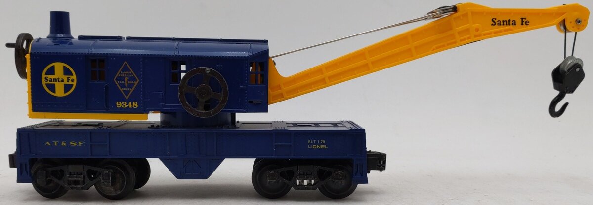 Lionel 6-9348 O Gauge Santa Fe Crane Car EX/Box