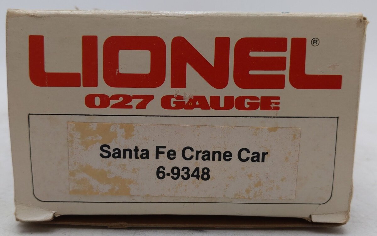 Lionel 6-9348 O Gauge Santa Fe Crane Car EX/Box