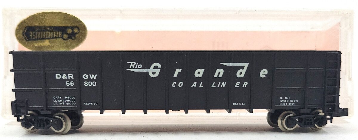 Roundhouse 8103 N Denver & Rio Grande Western Thrall Coal Gondola #56800 LN/Box