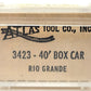 Atlas 3423 N Scale D&RGW 40' Boxcar #67534 EX/Box