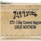 Atlas 3731 N Scale Great Northern 3-Bay Covered Hopper #71518 EX/Box