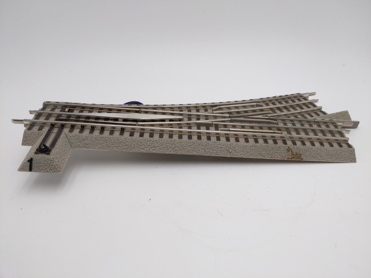 Lionel 6-12048 O72 Nickel Silver FasTrack Left Hand Remote Switch Turnout VG