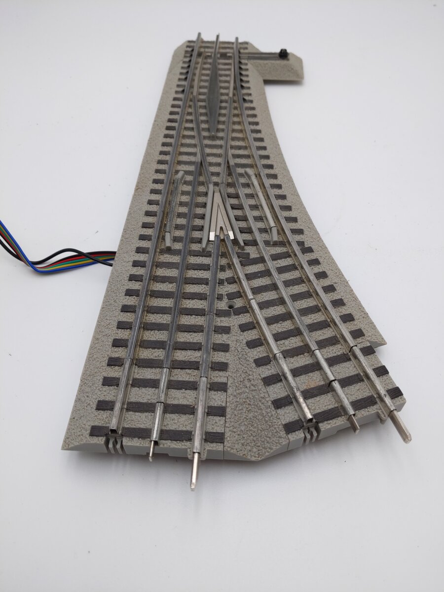 Lionel 6-12048 O72 Nickel Silver FasTrack Left Hand Remote Switch Turnout VG