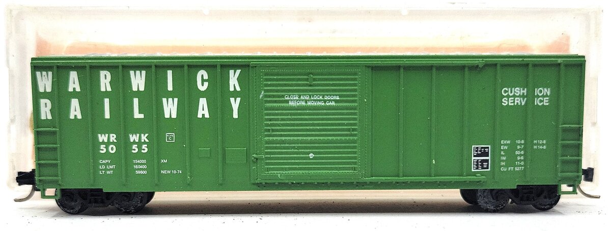 Roundhouse 8261 N Scale Warwick 50' FMC 5347 Boxcar #5055 EX/Box