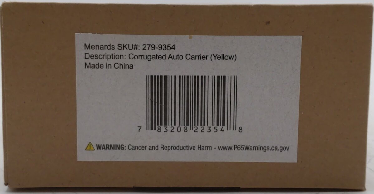 Menards 279-9354 O Gauge DTTX Corrugated Auto Carrier #2638 LN/Box