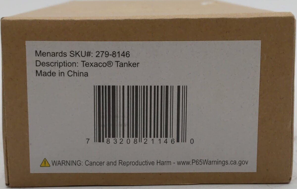Menards 279-8146 O Gauge Texaco Tanker #4389 EX/Box