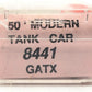 8441Roundhouse 8441 N Scale GATX 50' Modern Tank Car Kit #52601 EX/Box