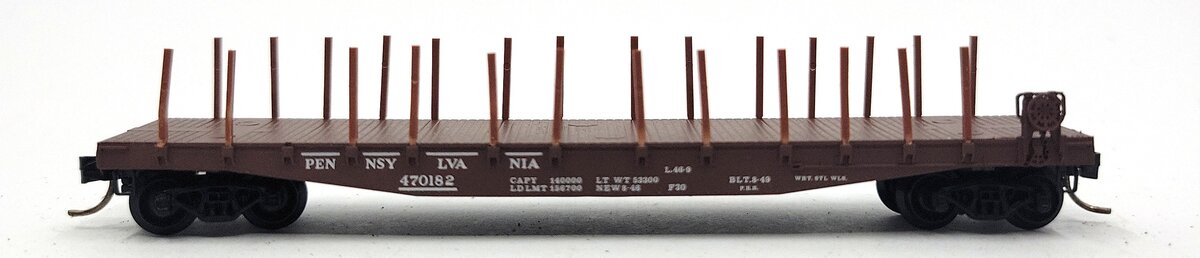 Micro-Trains 04500140 N Pennsylvania 50' Fishbelly Side Flatcar #470182 EX