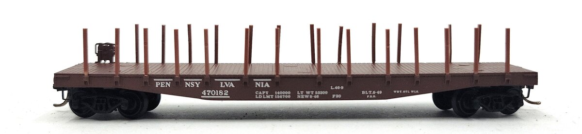 Micro-Trains 04500140 N Pennsylvania 50' Fishbelly Side Flatcar #470182 EX