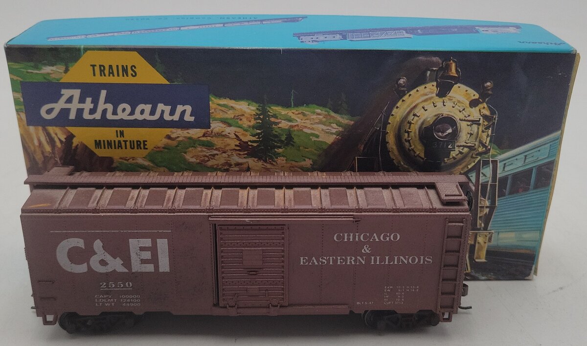 Athearn 10112 HO Scale C&EI 40' Box Car #2550 EX/Box