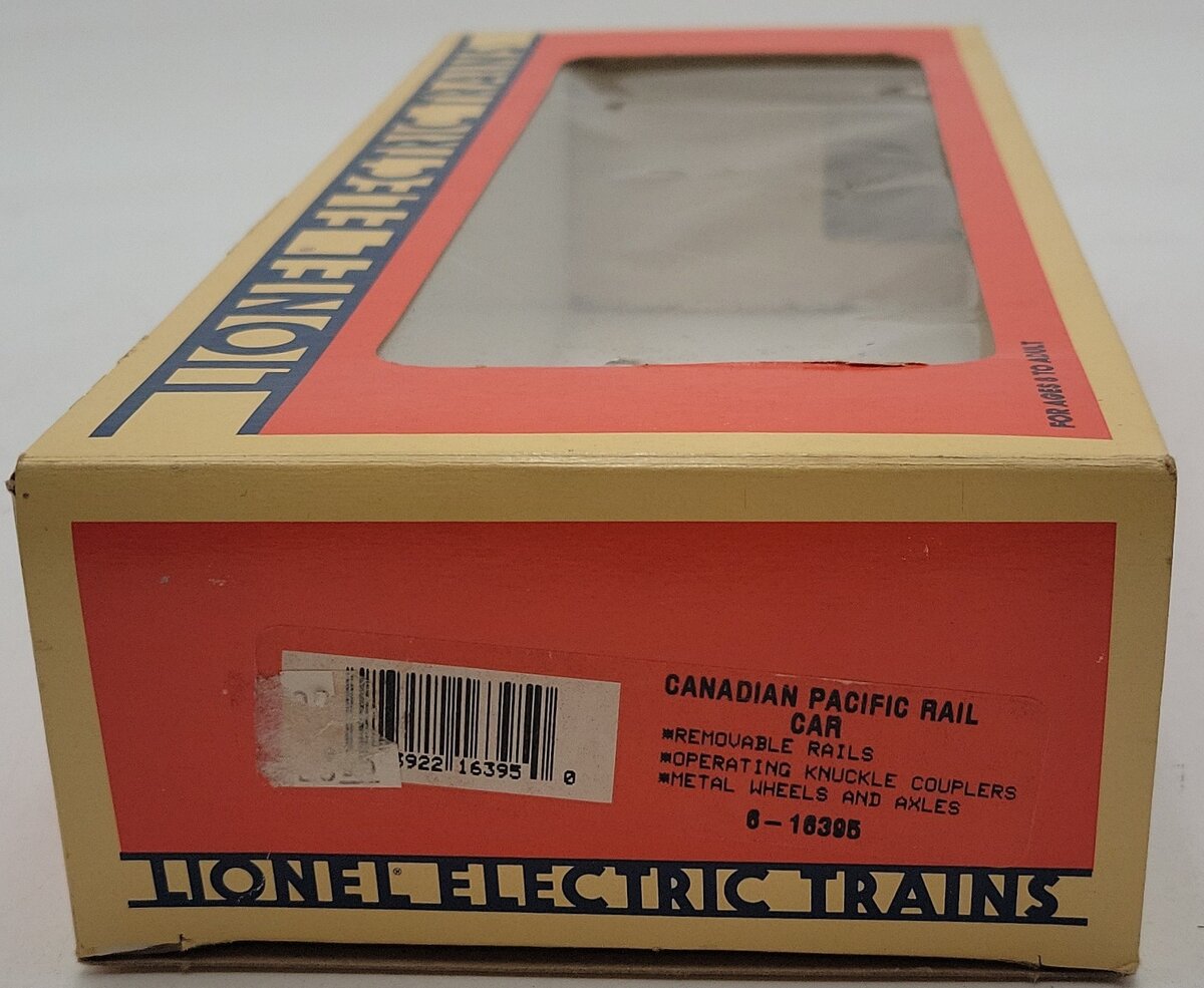 Lionel 6-16395 O Gauge Canadian Pacific Flat Car w/Rail Load EX/Box