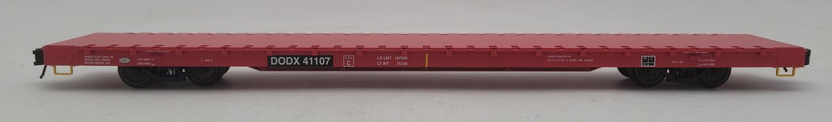 Atlas 2002601-3 O Gauge Department of Defense 68' Flat Car #41107 (3-Rail) EX/Box