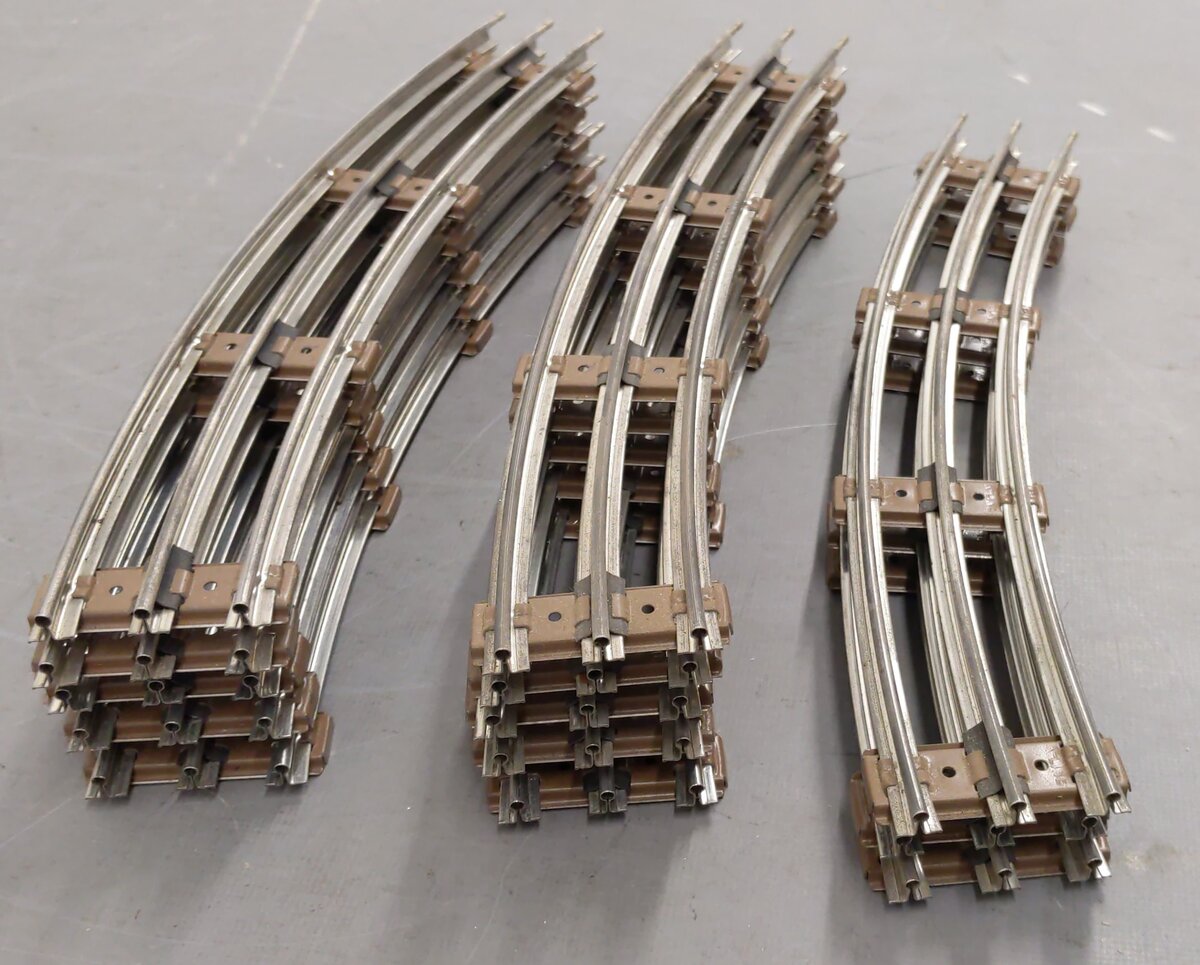 K-Line K-201 O-27 Gauge 27" Tubular Curved Track Sections (13) EX