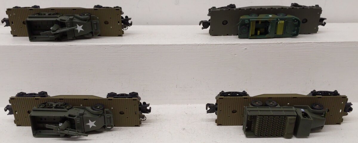 Lionel O Gauge Assorted Custom Flatcars With Military Loads; [4]