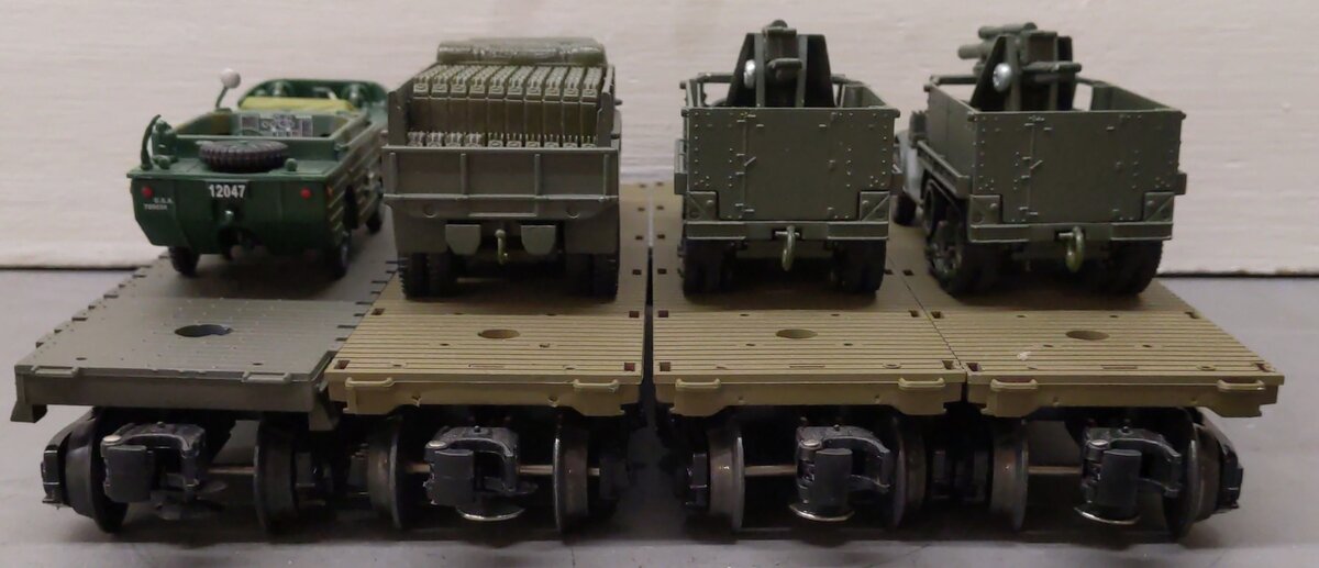 Lionel O Gauge Assorted Custom Flatcars With Military Loads; [4]