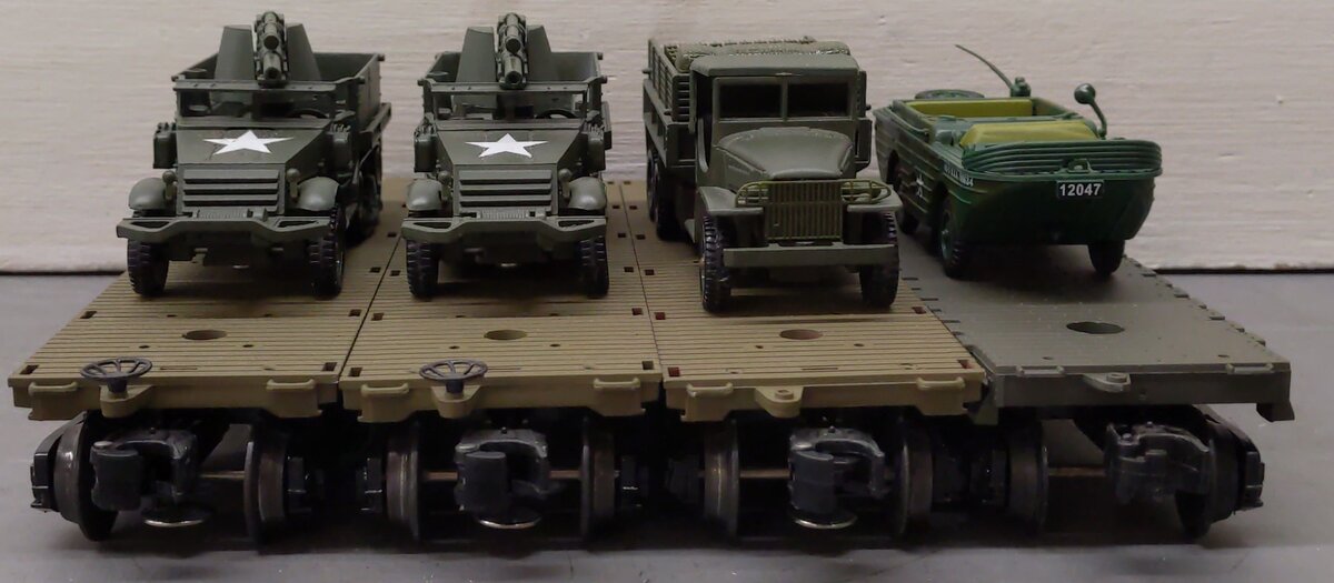 Lionel O Gauge Assorted Custom Flatcars With Military Loads; [4]