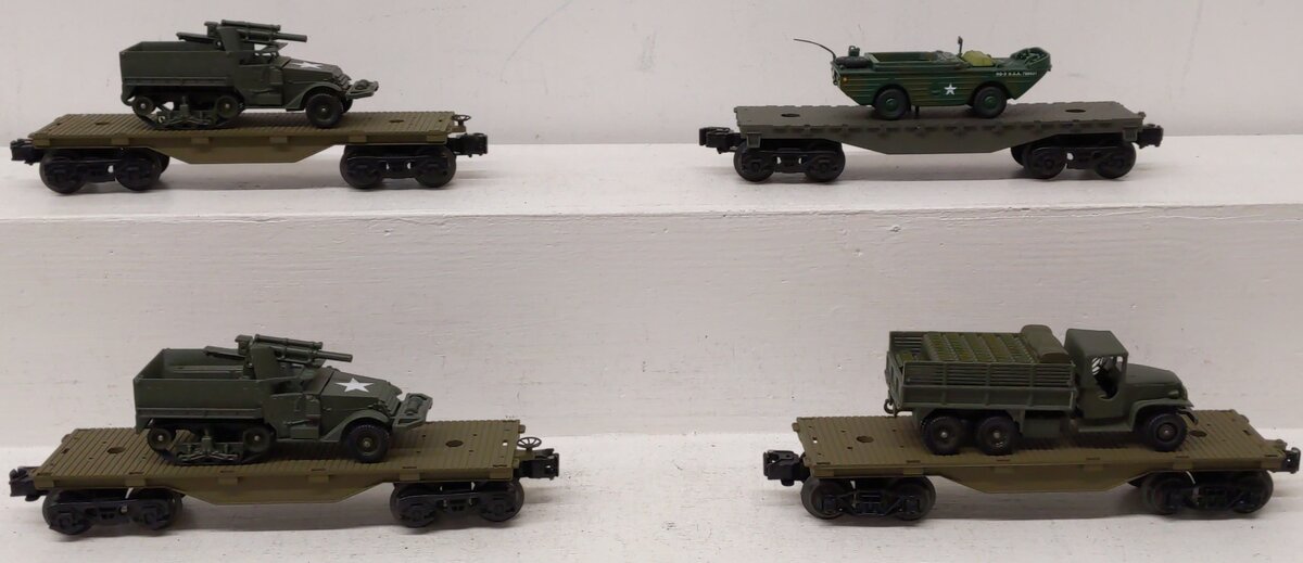 Lionel O Gauge Assorted Custom Flatcars With Military Loads; [4]