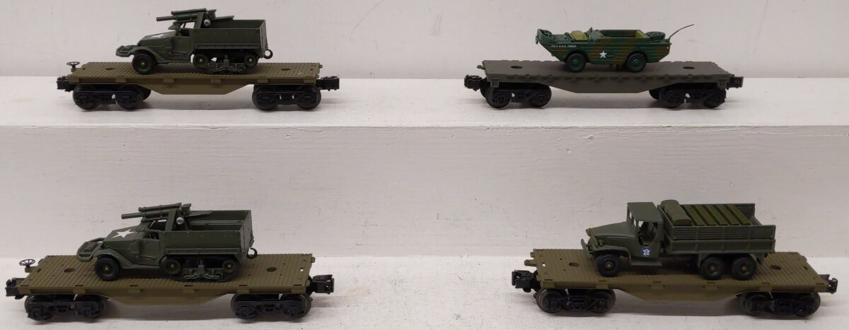 Lionel O Gauge Assorted Custom Flatcars With Military Loads; [4]